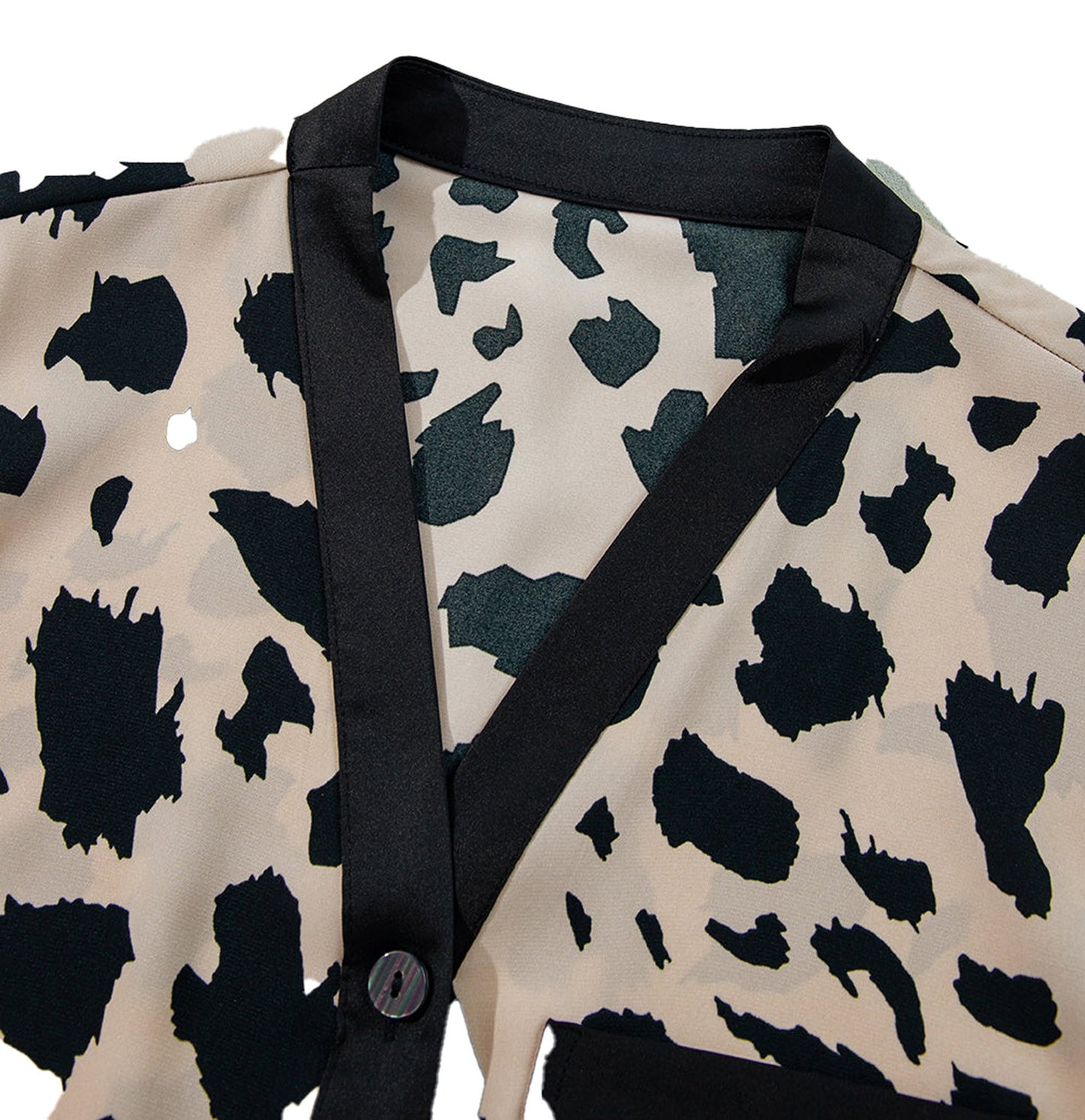 Khaki Cheetah Print Sleepwear Set