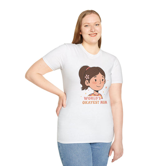 Worlds Okayest Mom Softstyle T-Shirt