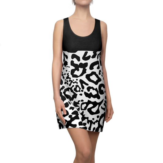 Black White Summer Dress Womens Racer Back