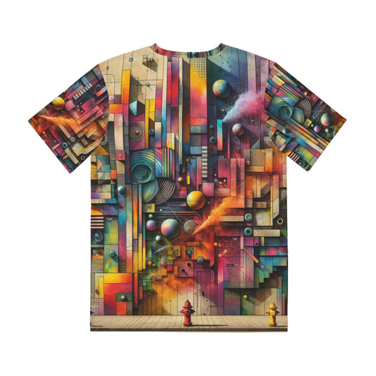 Urban Cool: Mens Street Art Inspired Abstract Printed T-Shirt. Tee