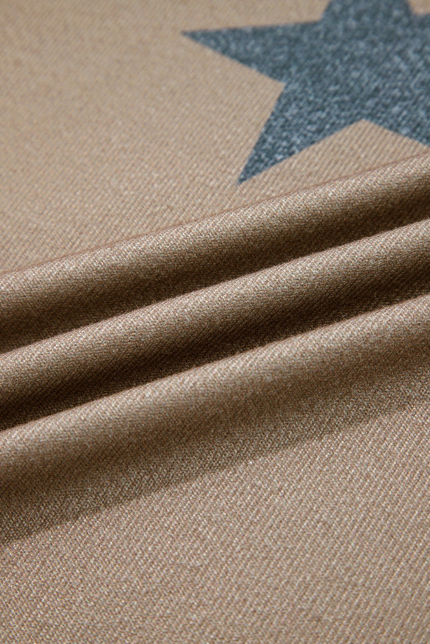 Khaki Star Print Lounge Set For Cozy Style