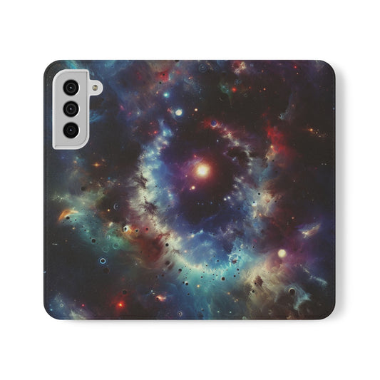 Galaxy Abstract Art Flip Case - Stylish Phone Protection Essential