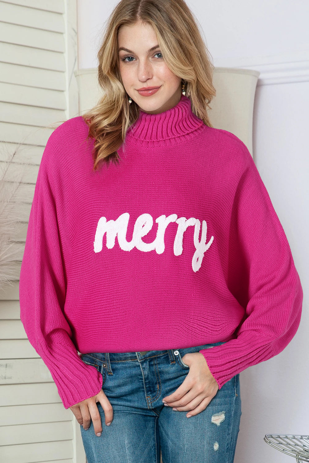 Blackish Green Merry Embroidered Sweater