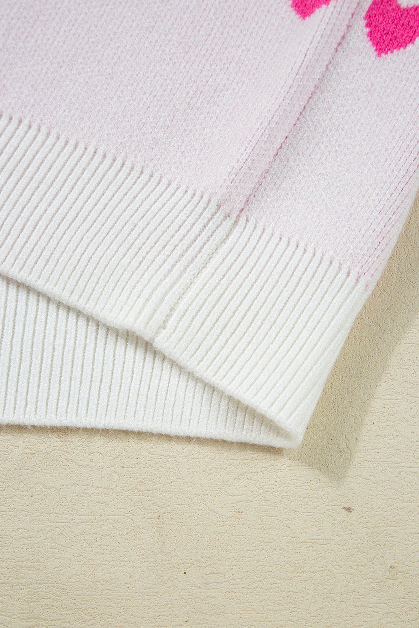 Multicolor Heart Pattern Sweater