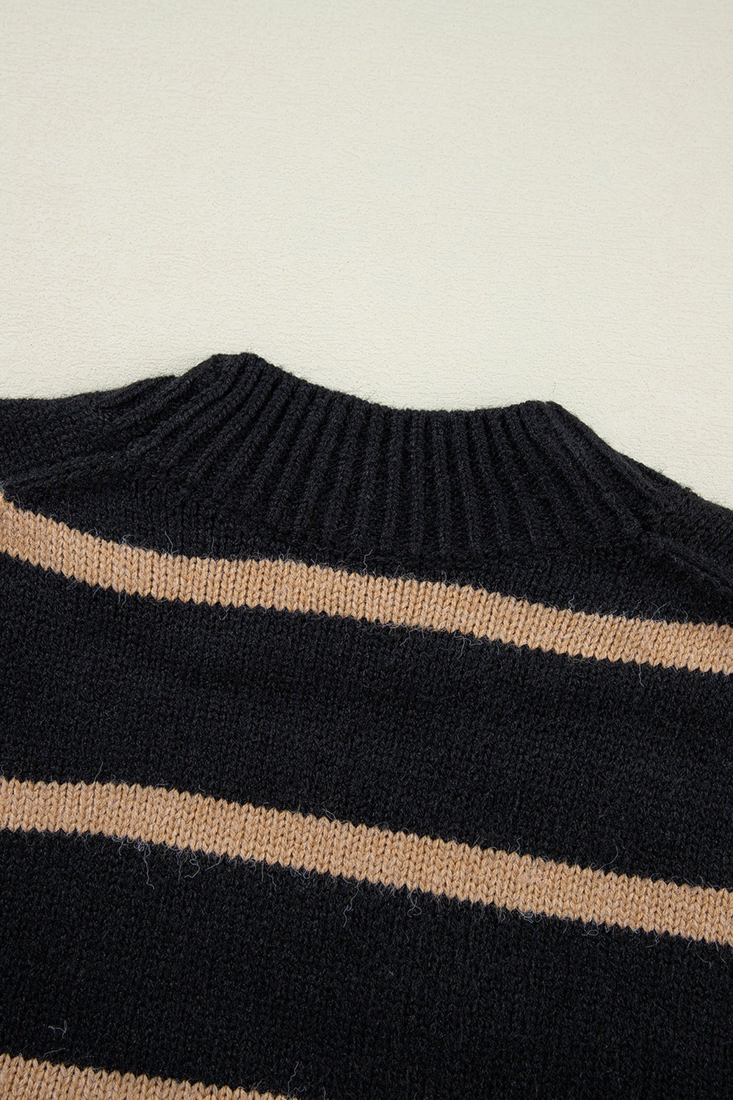 Black Stripe Buttoned Cardigan For Fashionistas