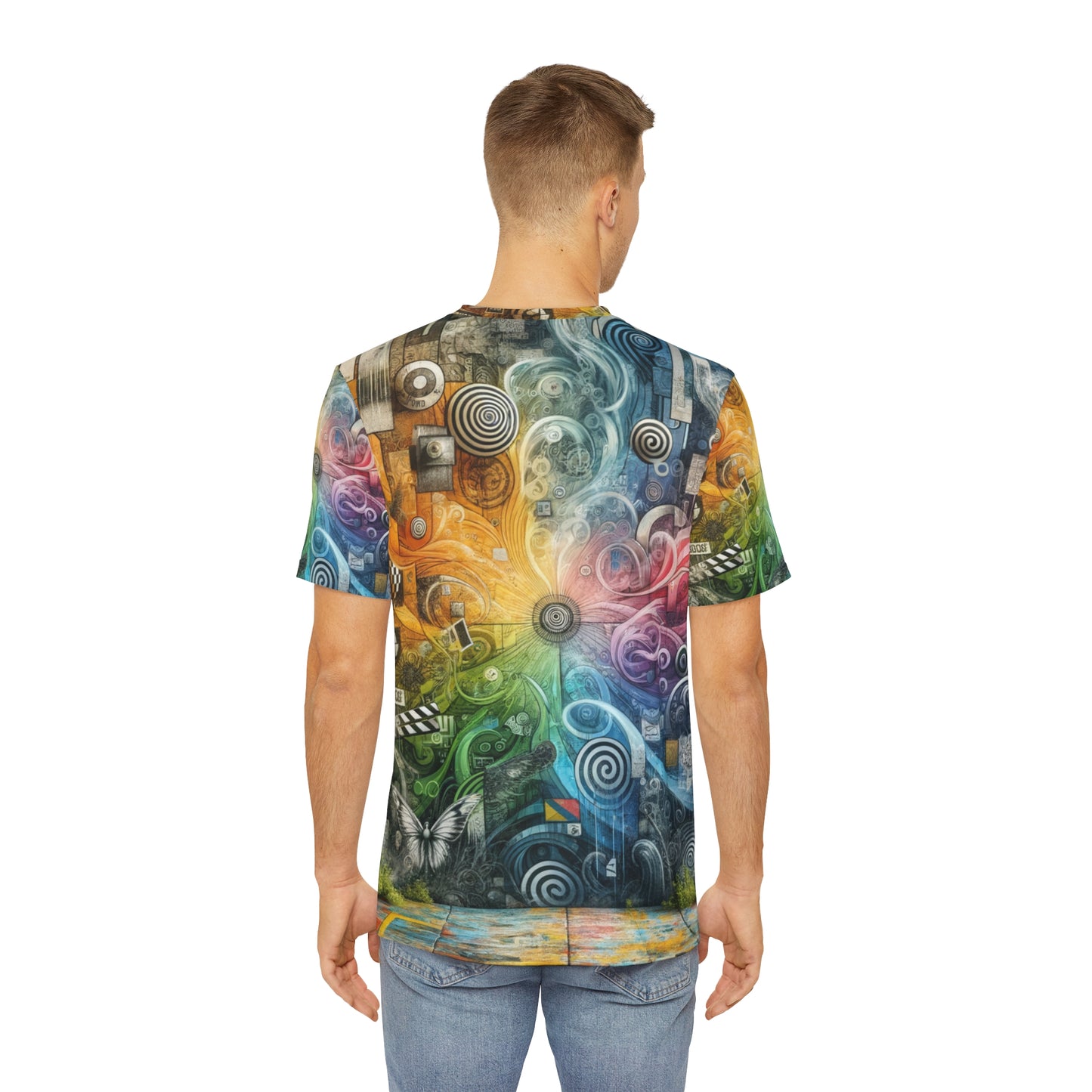 Stylish Mens Abstract Street Art T-Shirt Graffiti Inspired Fashion Essential Tee