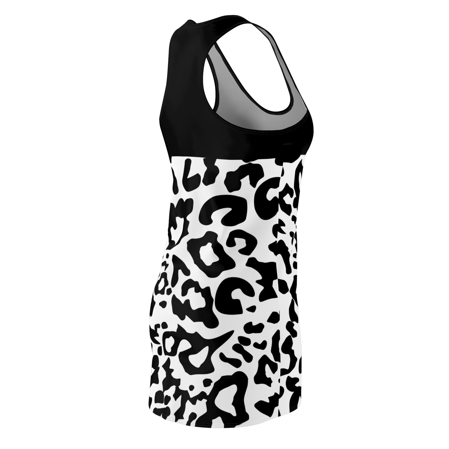 Black White Summer Dress Womens Racer Back