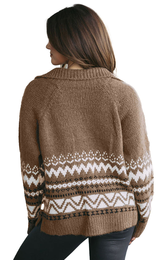Brown Western Cardigan For Women