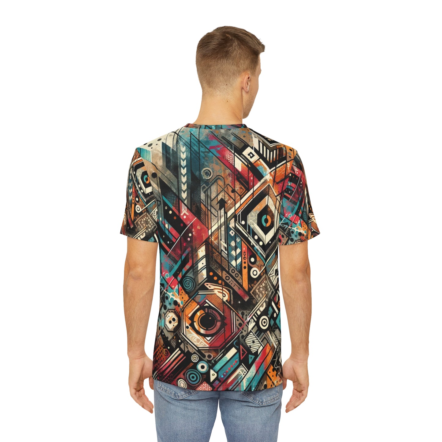 Vibrant Abstract Street Art Mens T-Shirt Top Urban Fashion Statement Tee