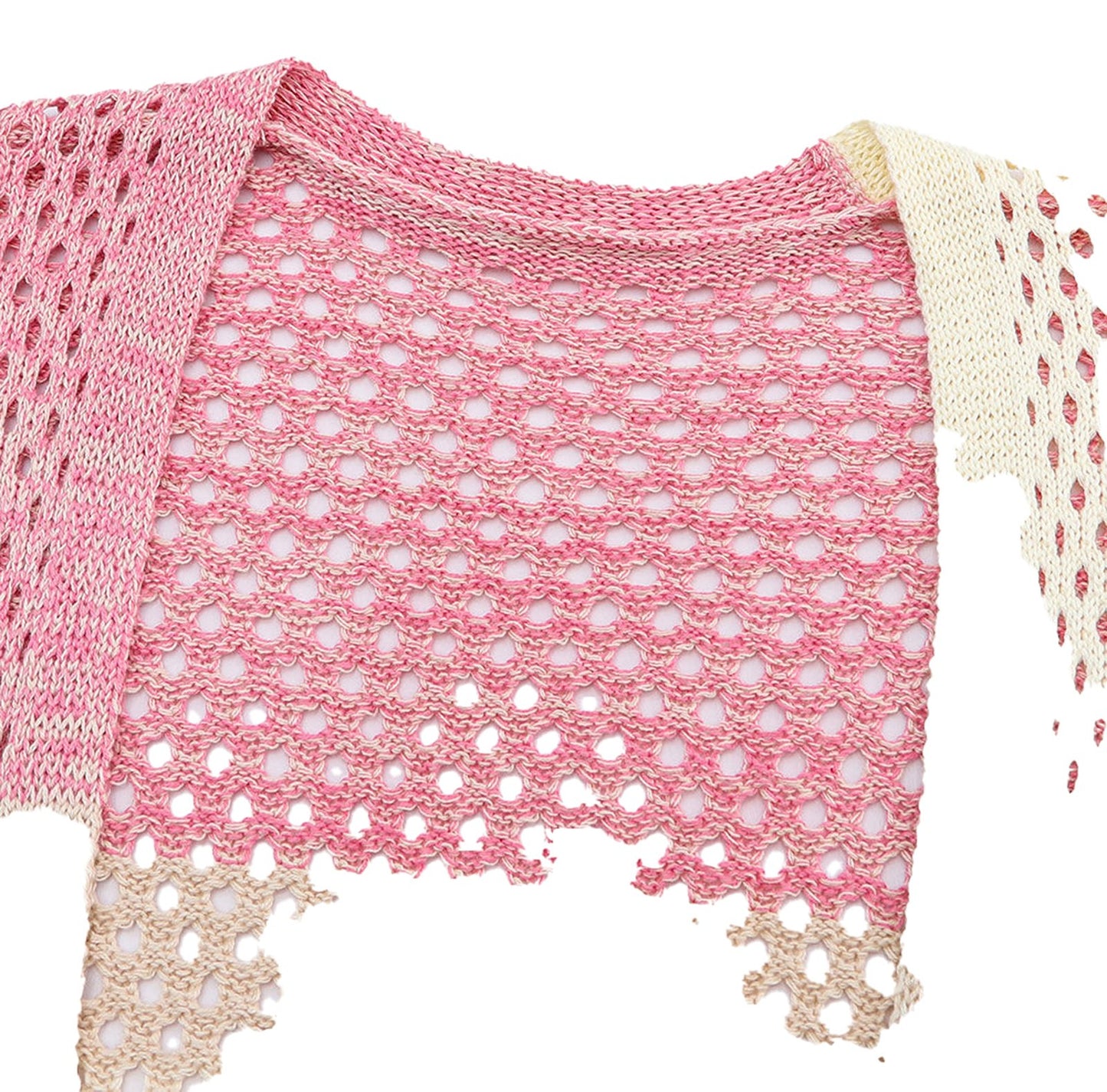 Pink Ombre Knitted Cardigan For Fashionable Style