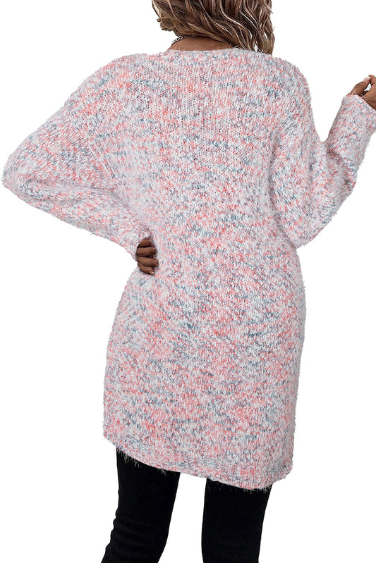 Pink Confetti Knit Cardigan For Stylish Looks