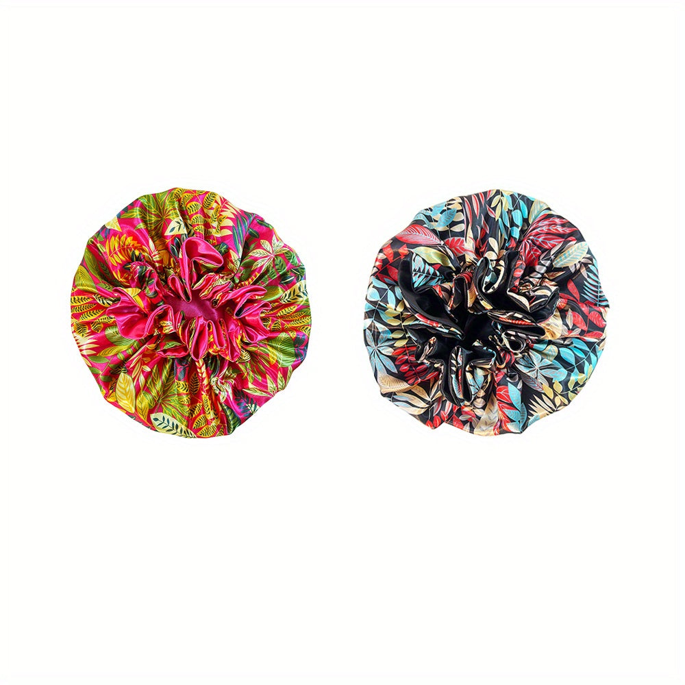 Double Layer Satin Bonnet For Sleeping