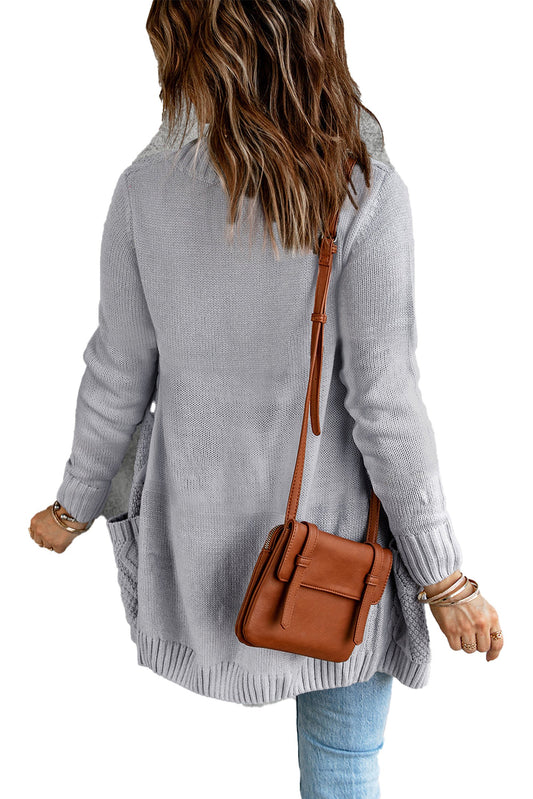 Gray Button Front Cardigan For Stylish Comfort