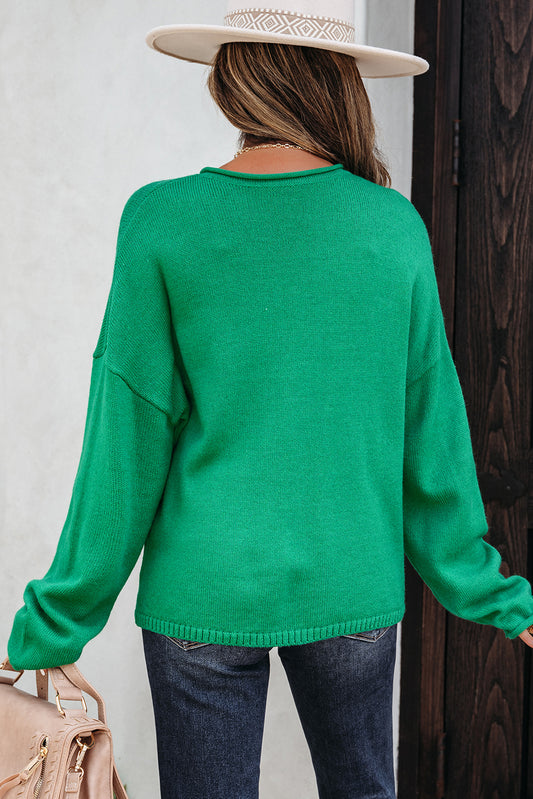 Bright Green Knit Cardigan For Trendy Styles