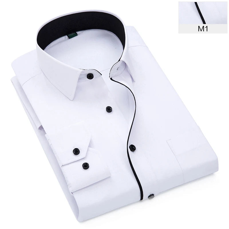 Mens Long Sleeve Wedding Shirt Stylish Fit