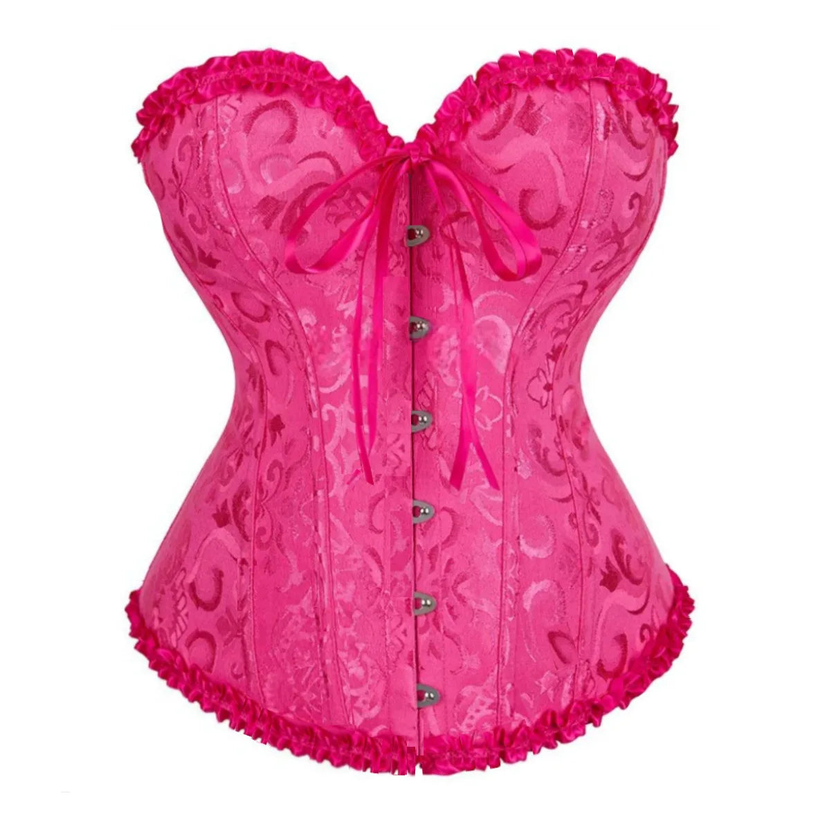 Satin Lace Up Bustier Corset Top