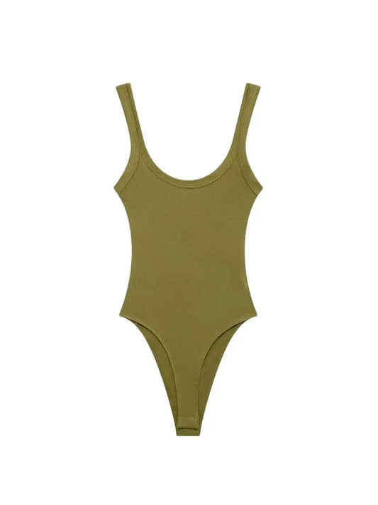 Skinny Ribbed Bodysuit For Women 4 Pack