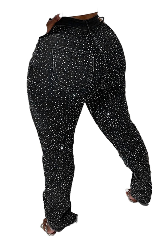 Womens Diamond Skinny Jeans For Chic Style