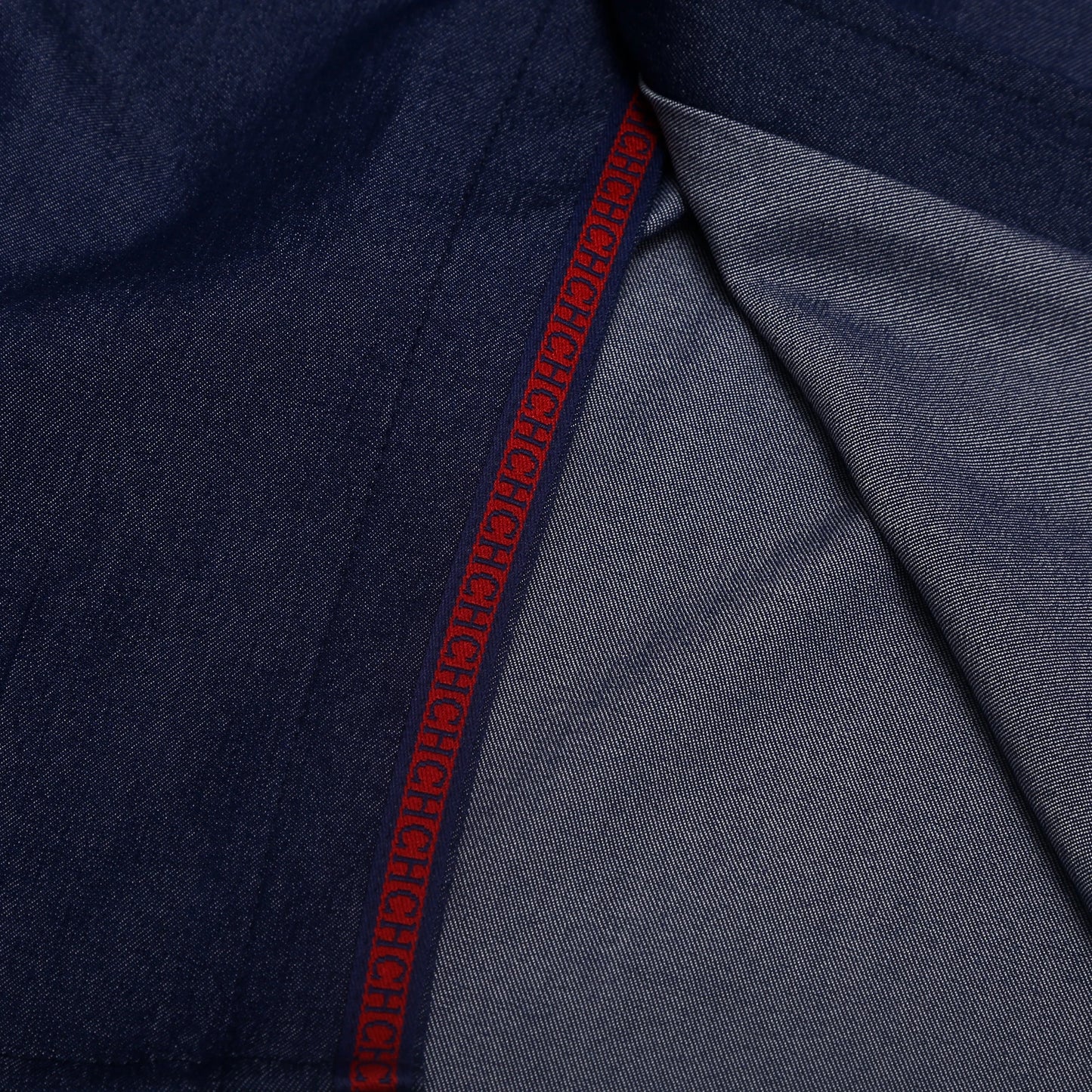 Mens Embroidered Denim Shirt Stylish Fit