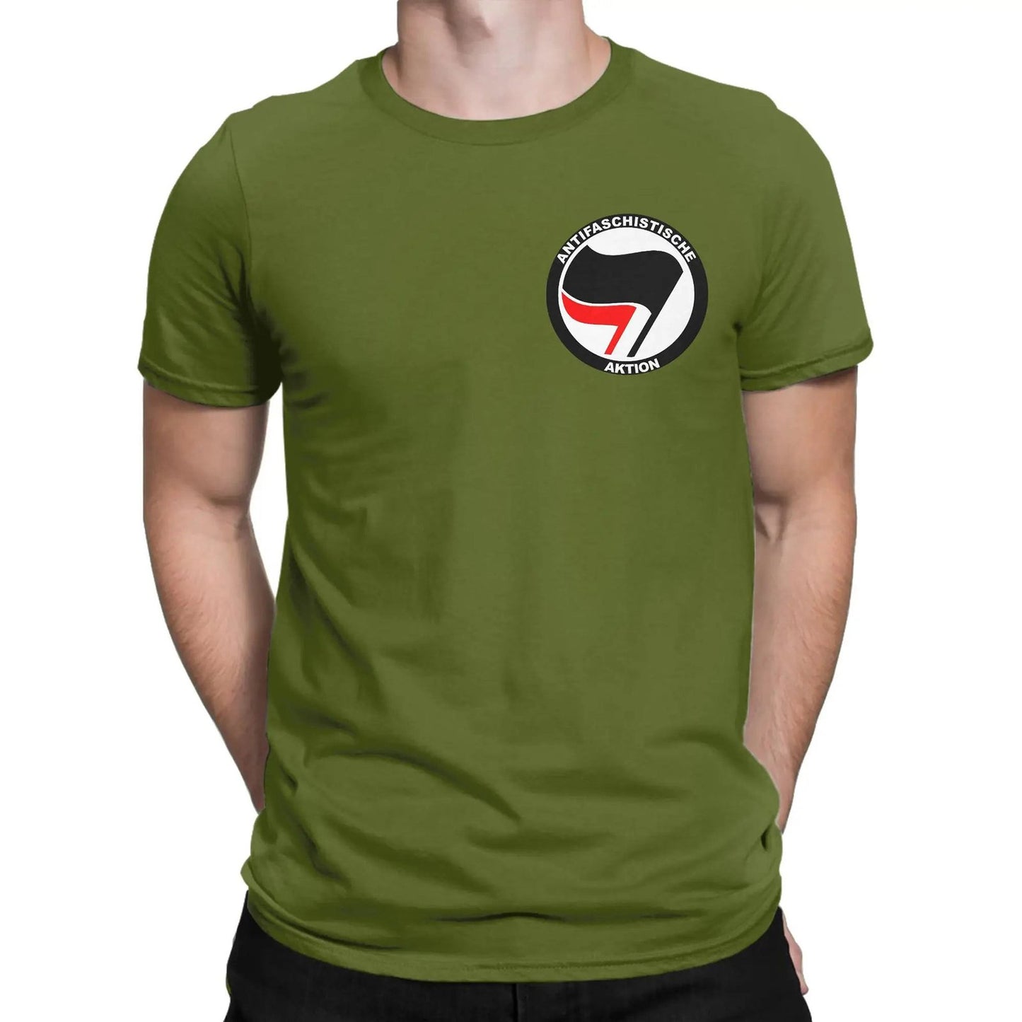 Trendy Anti-Fascist Logo T-Shirt for Men | Y2K Summer Cotton Tee Gift