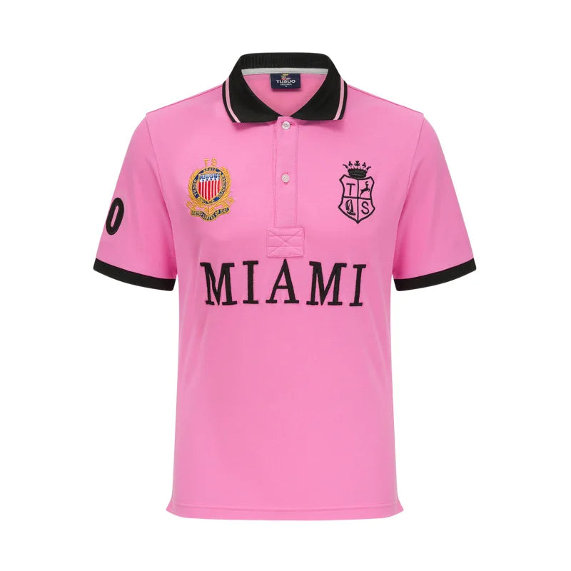 Miami Polo Shirts For Men Trendy Pink Style