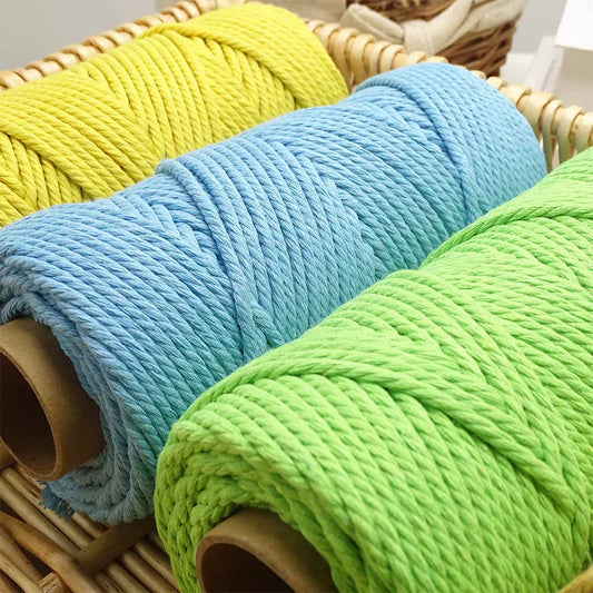 3mm 100M Macrame Cord Rope Cotton Twine Thread String Crafts DIY