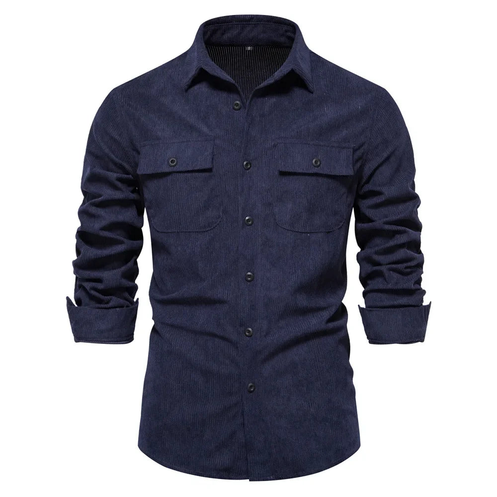 Mens Corduroy Dress Shirt Stylish & Trendy