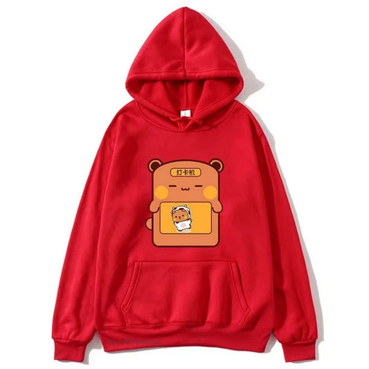 Bubu and Dudu Unisex Anime Hoodie Back View