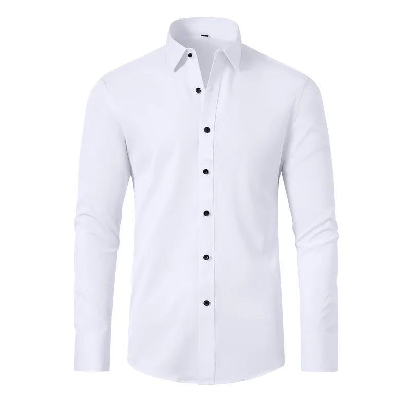 Slim Fit Mens Dress Shirt In Black