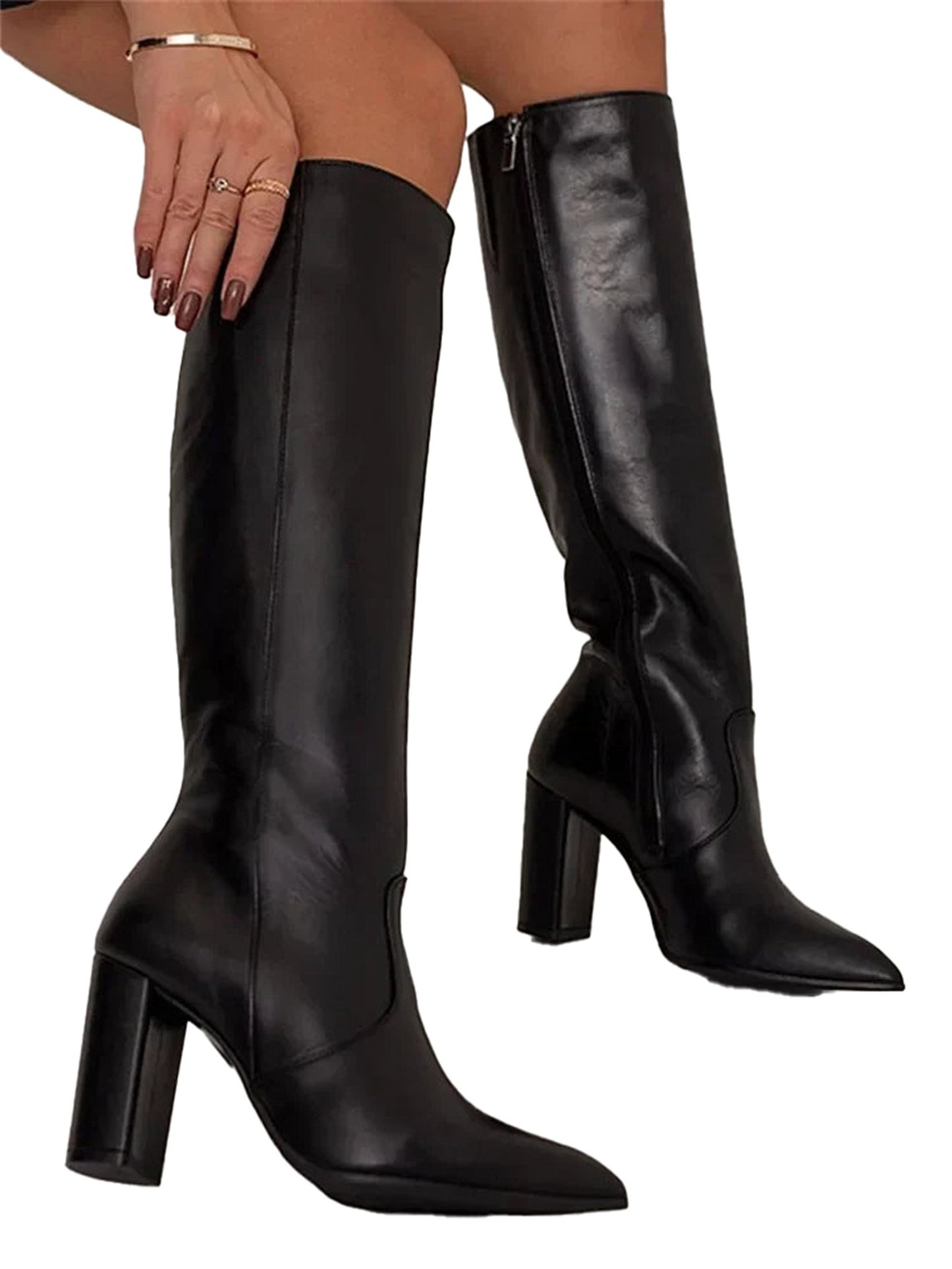 Womens Knee High Boots 2024 With Chunky Heels