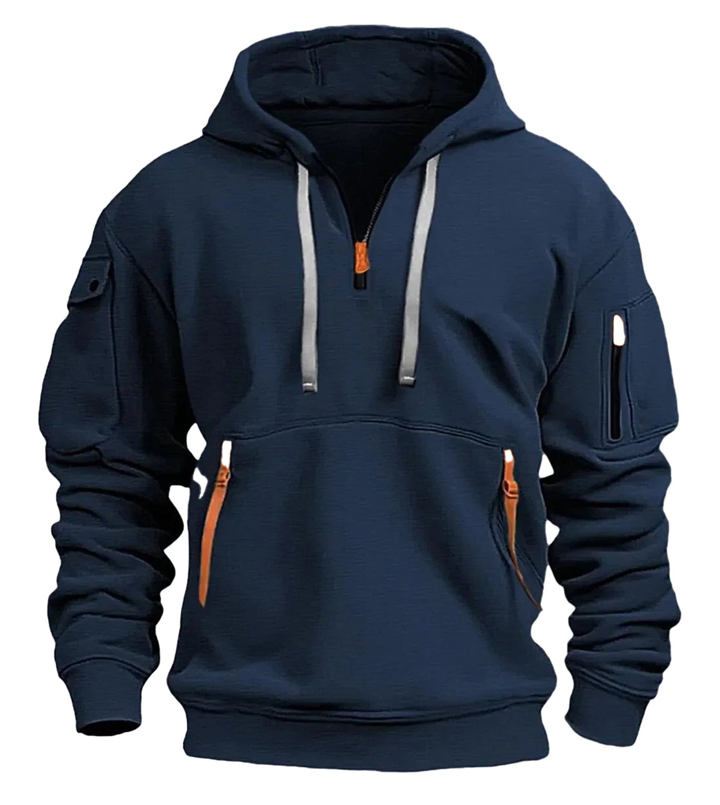 Mens Aesthetic Hoodies With Zip Pockets