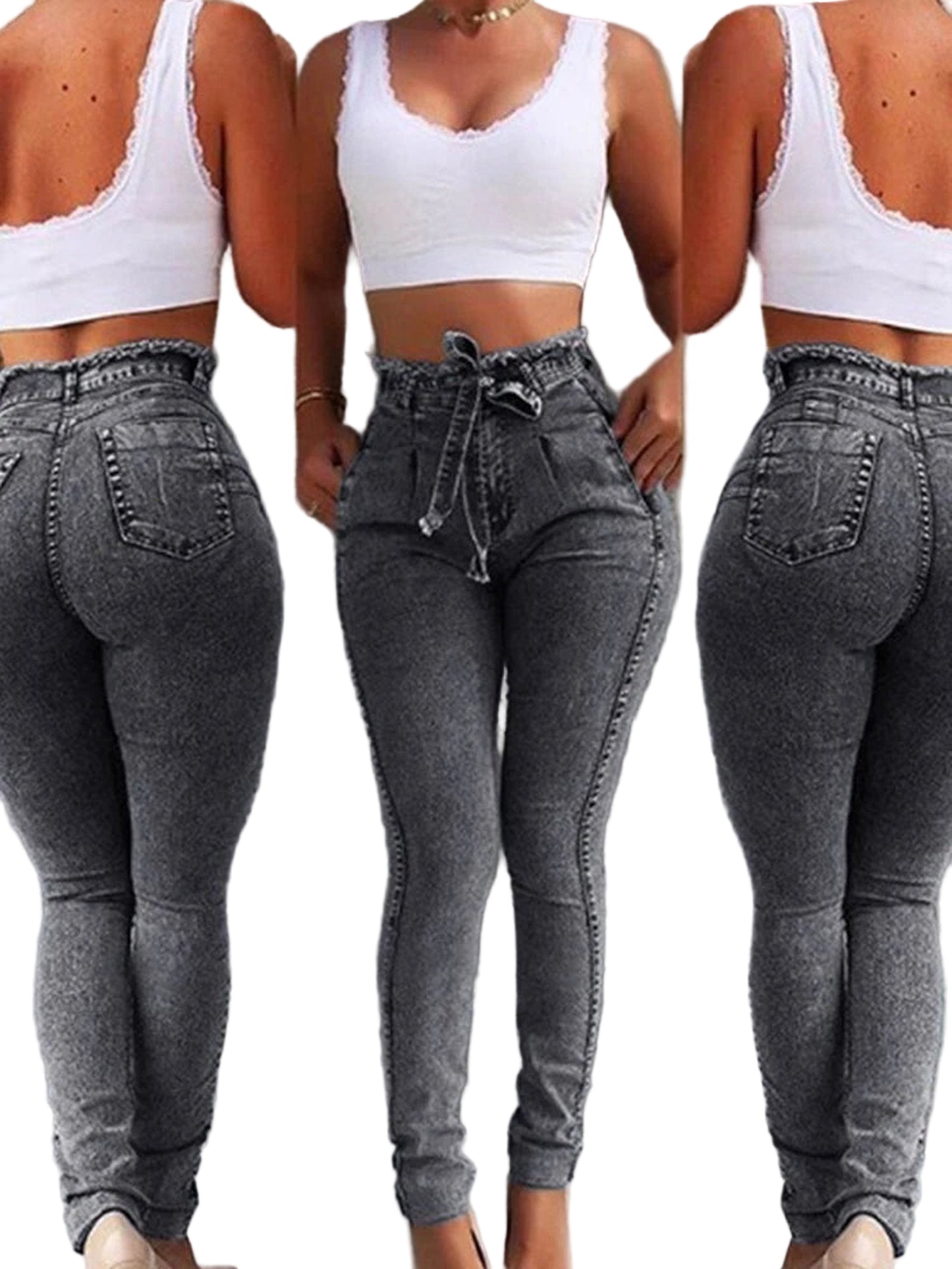 High Waist Skinny Jeans For Women