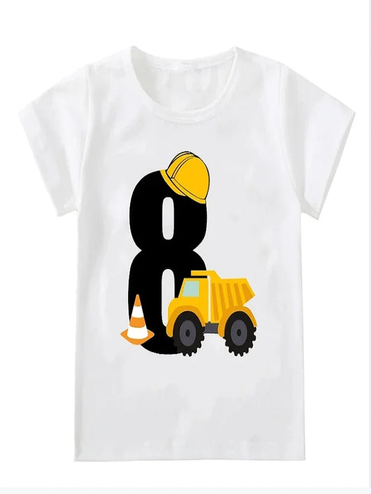 Excavator Birthday Shirt For Boys
