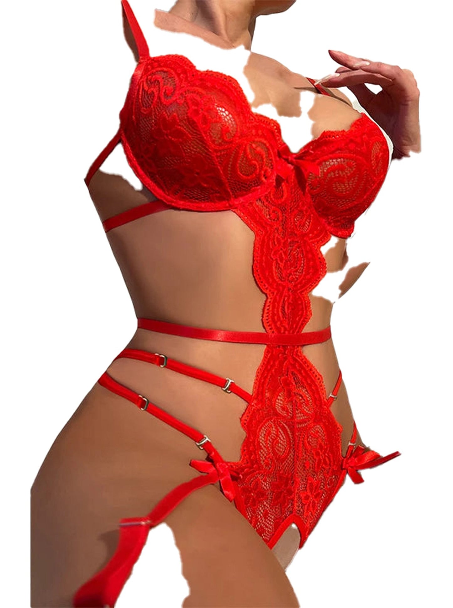 Sexy Lace Bodysuit Lingerie Set