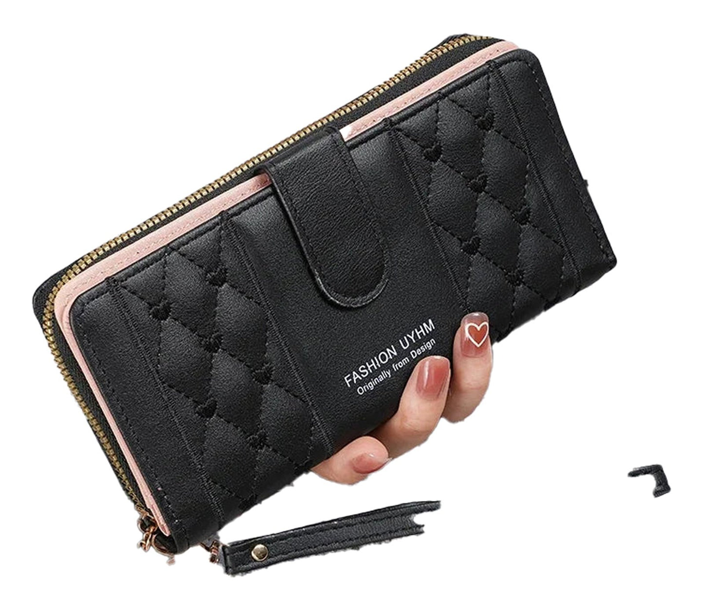 Womens Long Zipper Wallet With Wristlet