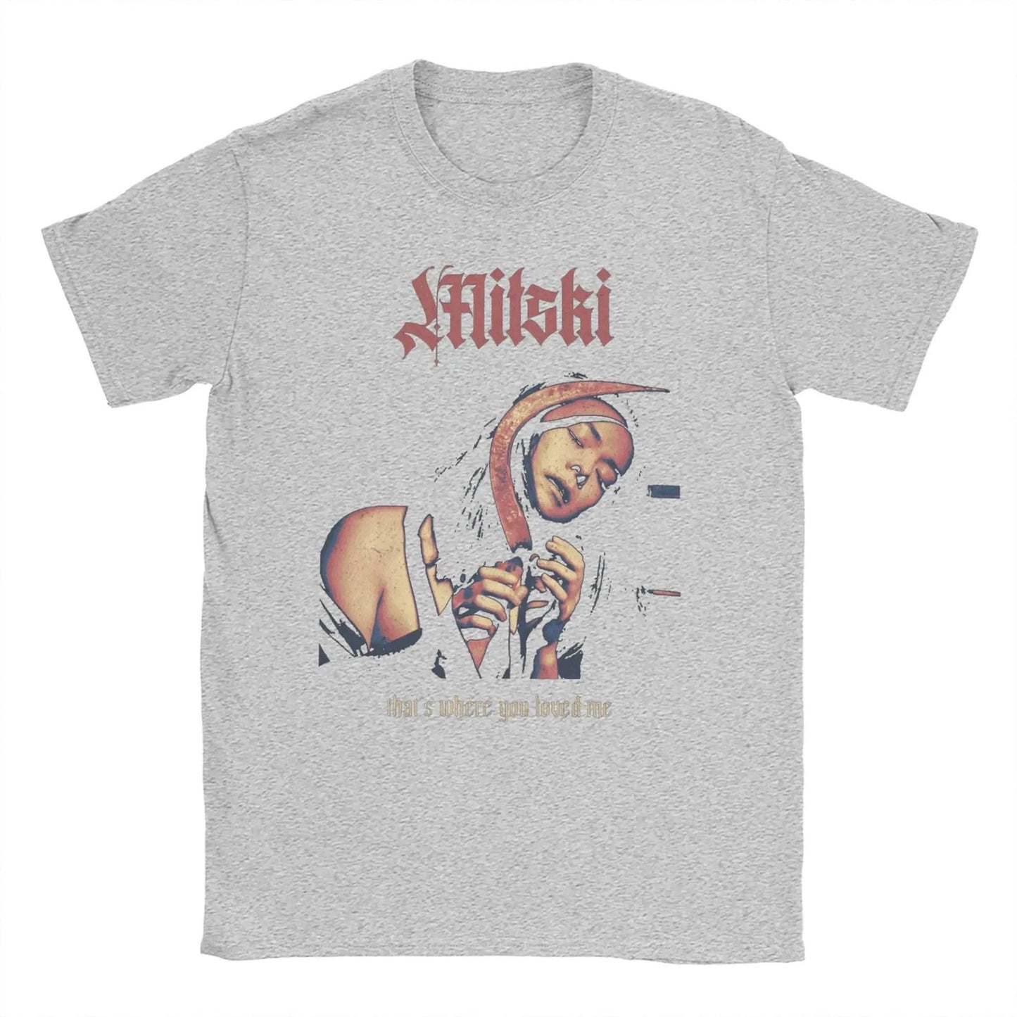 Mitski 90s Novelty Oversized Cotton T-Shirt for Men - Summer Short