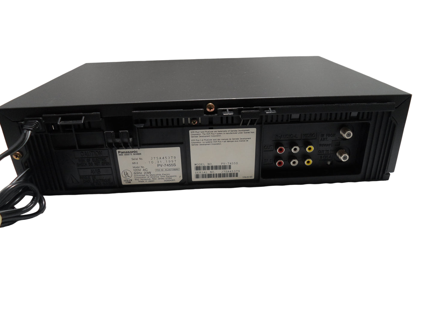 Panasonic PV-7455S VCR VHS Player
