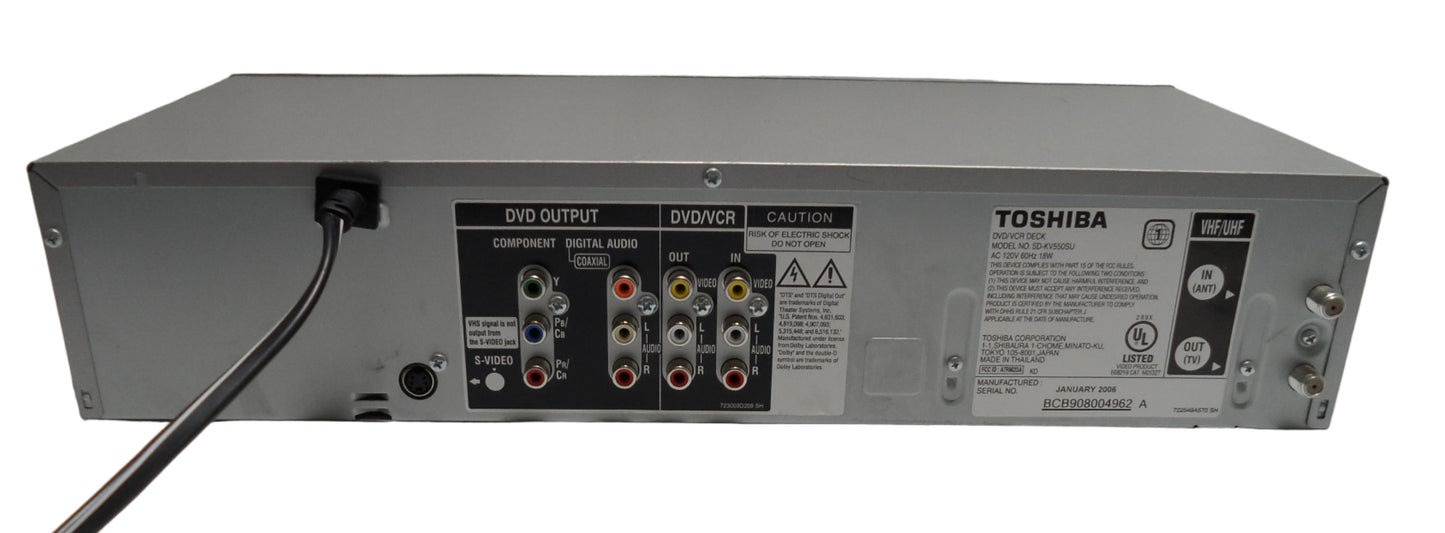 Toshiba SD-KV550 DVD VCR Combo Player