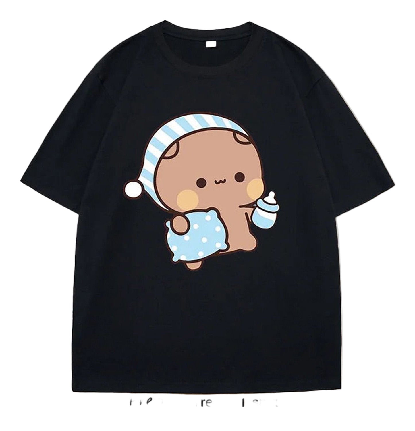 Casual Wear with Cute Bubu Panda & DuDu Bear Graphic T-Shirt