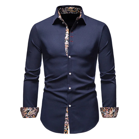 Mens White Long Sleeve Shirt With Style