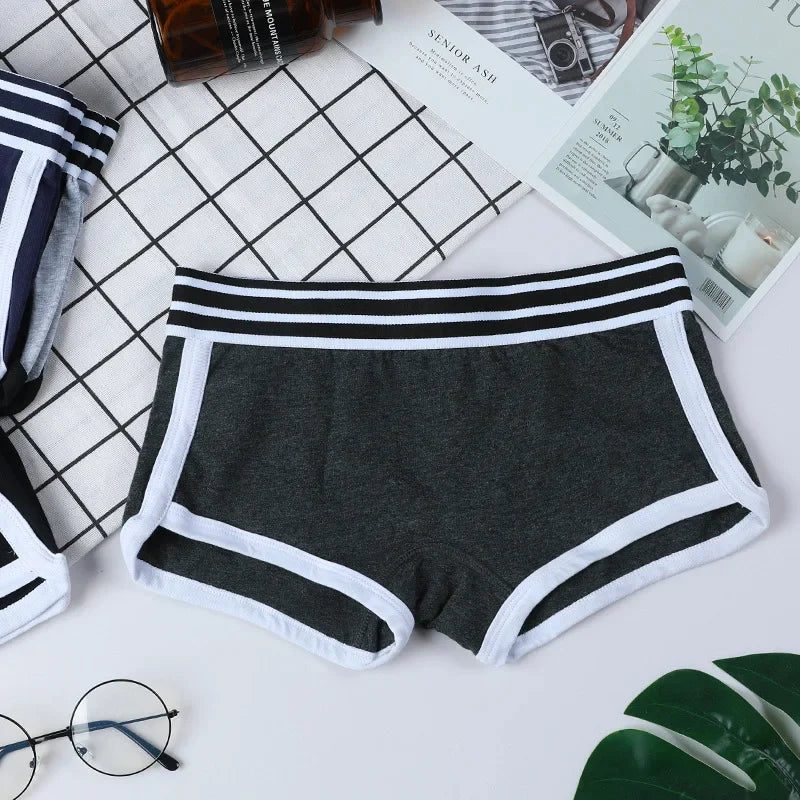 Womens Low Waist Boxer Panties Trendy Style
