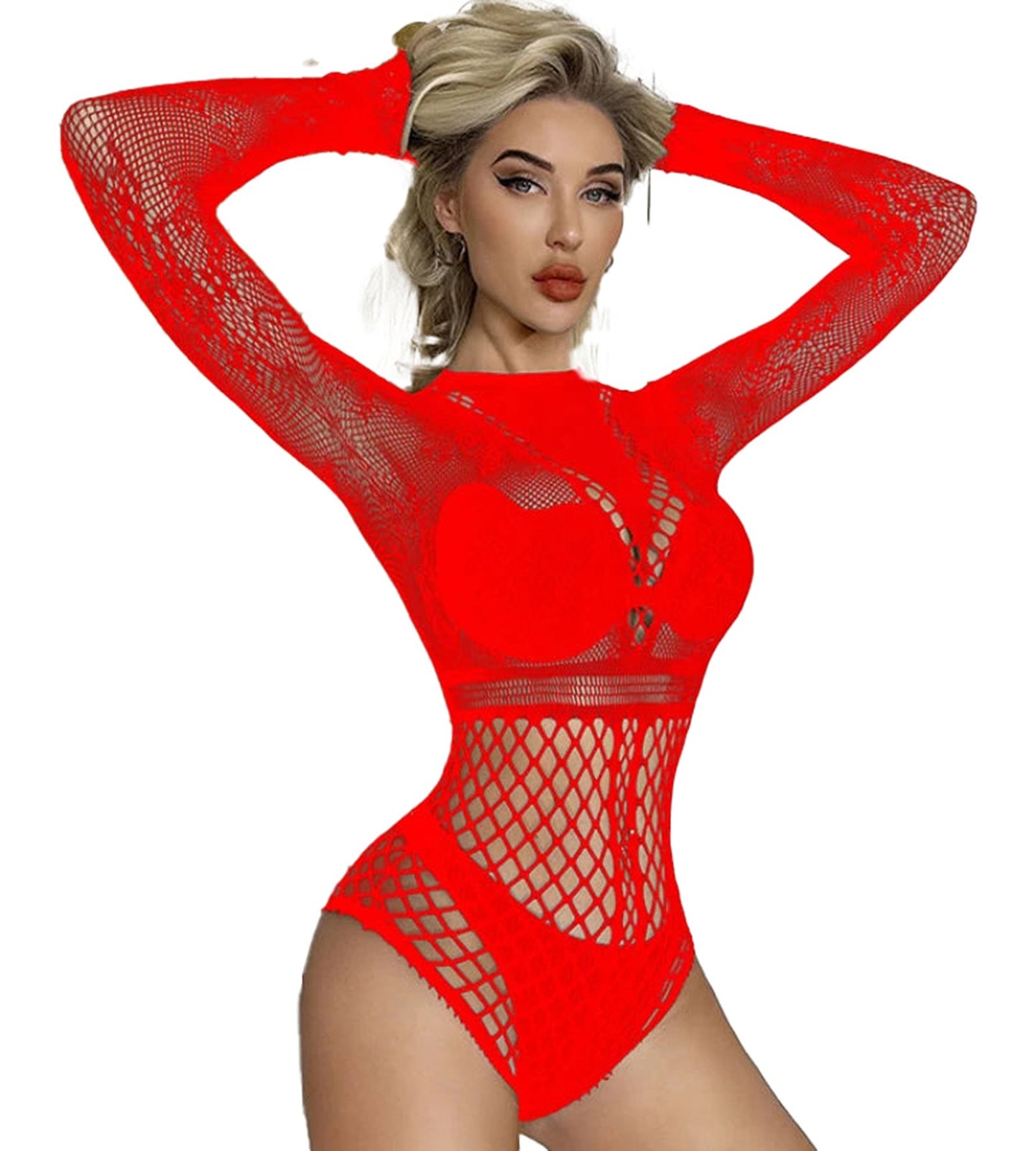 Sexy Lace Fishnet Bodysuit For Trendy Looks