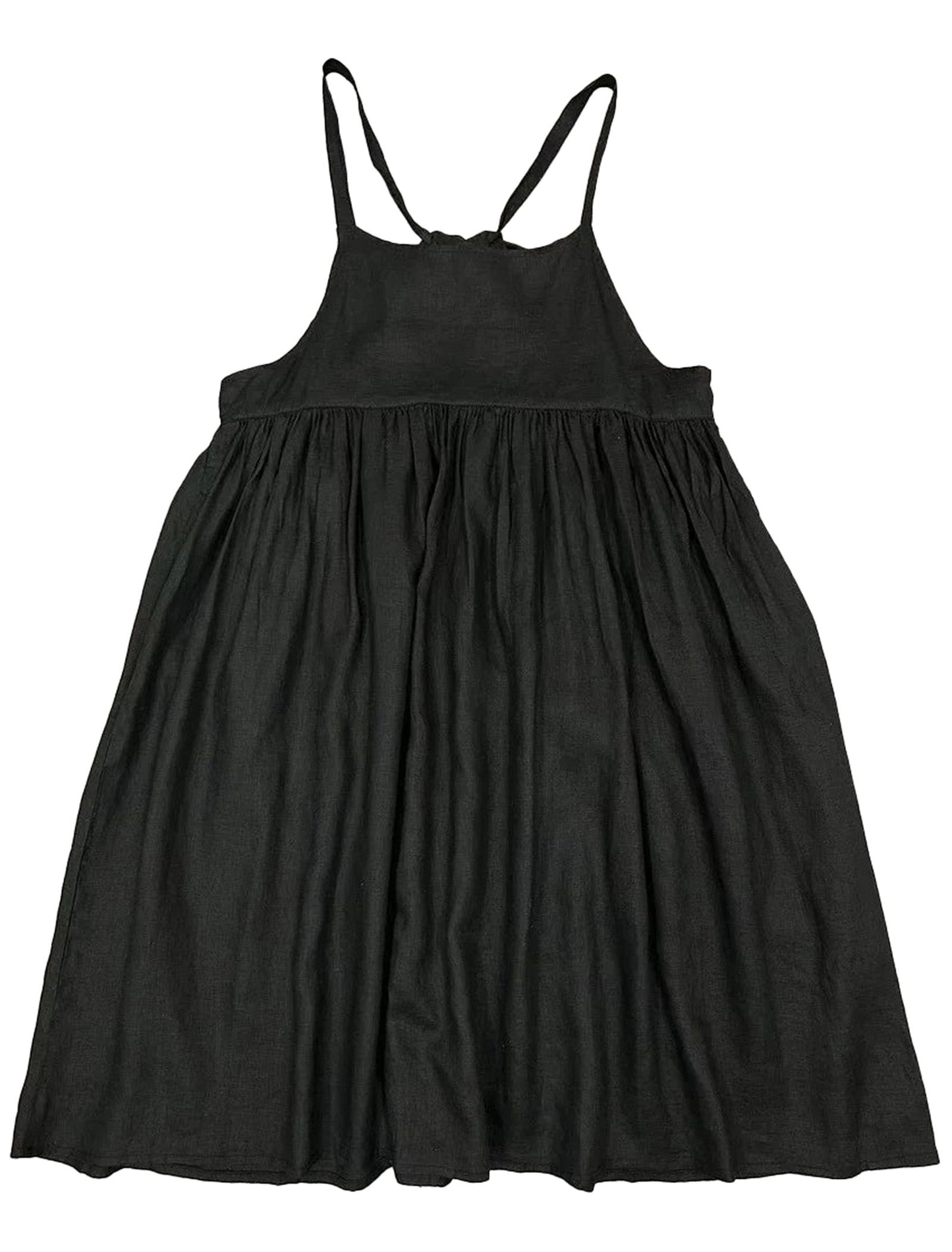 Japanese Linen Suspender Dress Chic Style