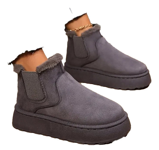 Womens Winter Faux Suede Boots