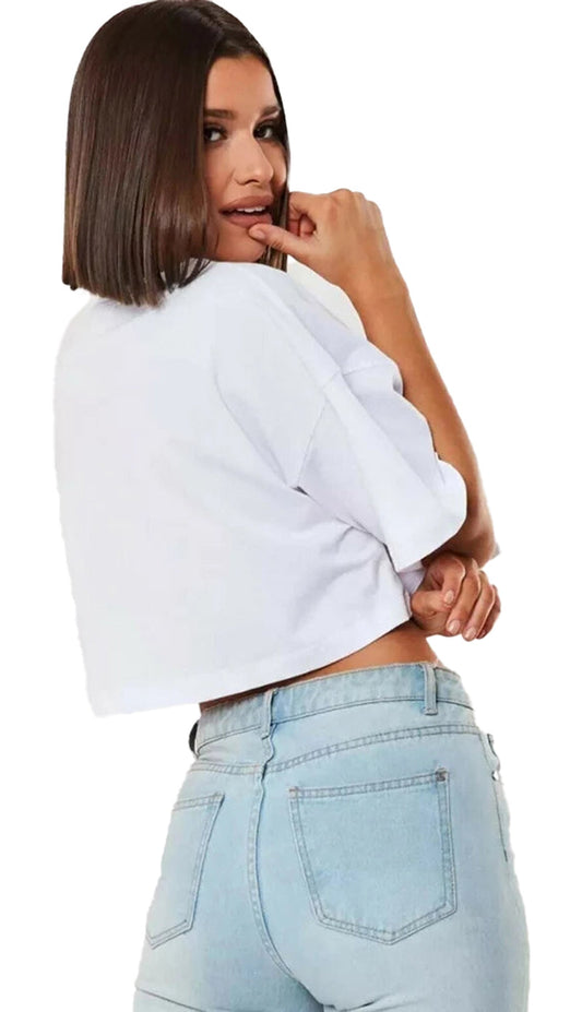 Womens Cropped Workout T-Shirt