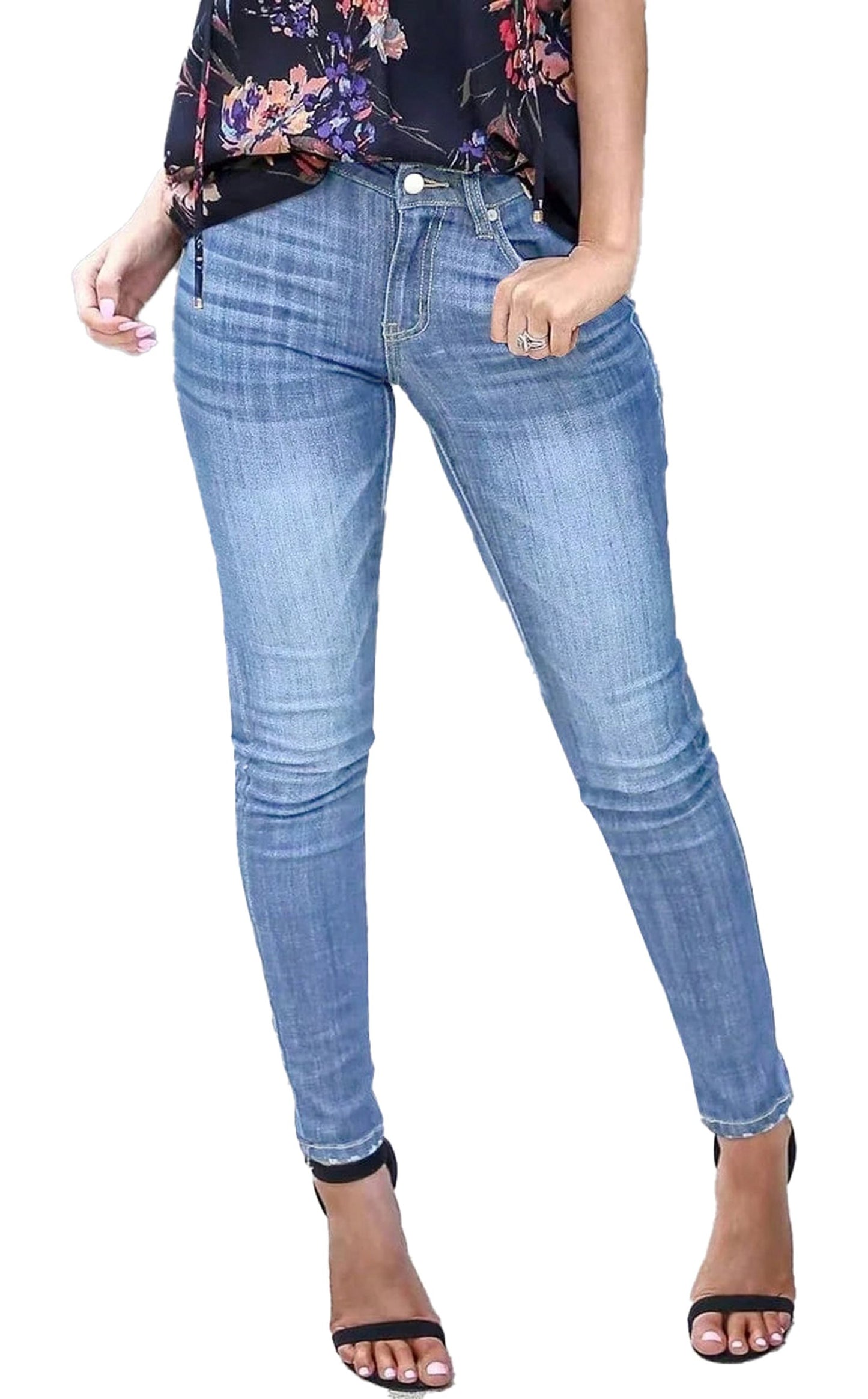 Womens Skinny Jeans With Contrast Stitching