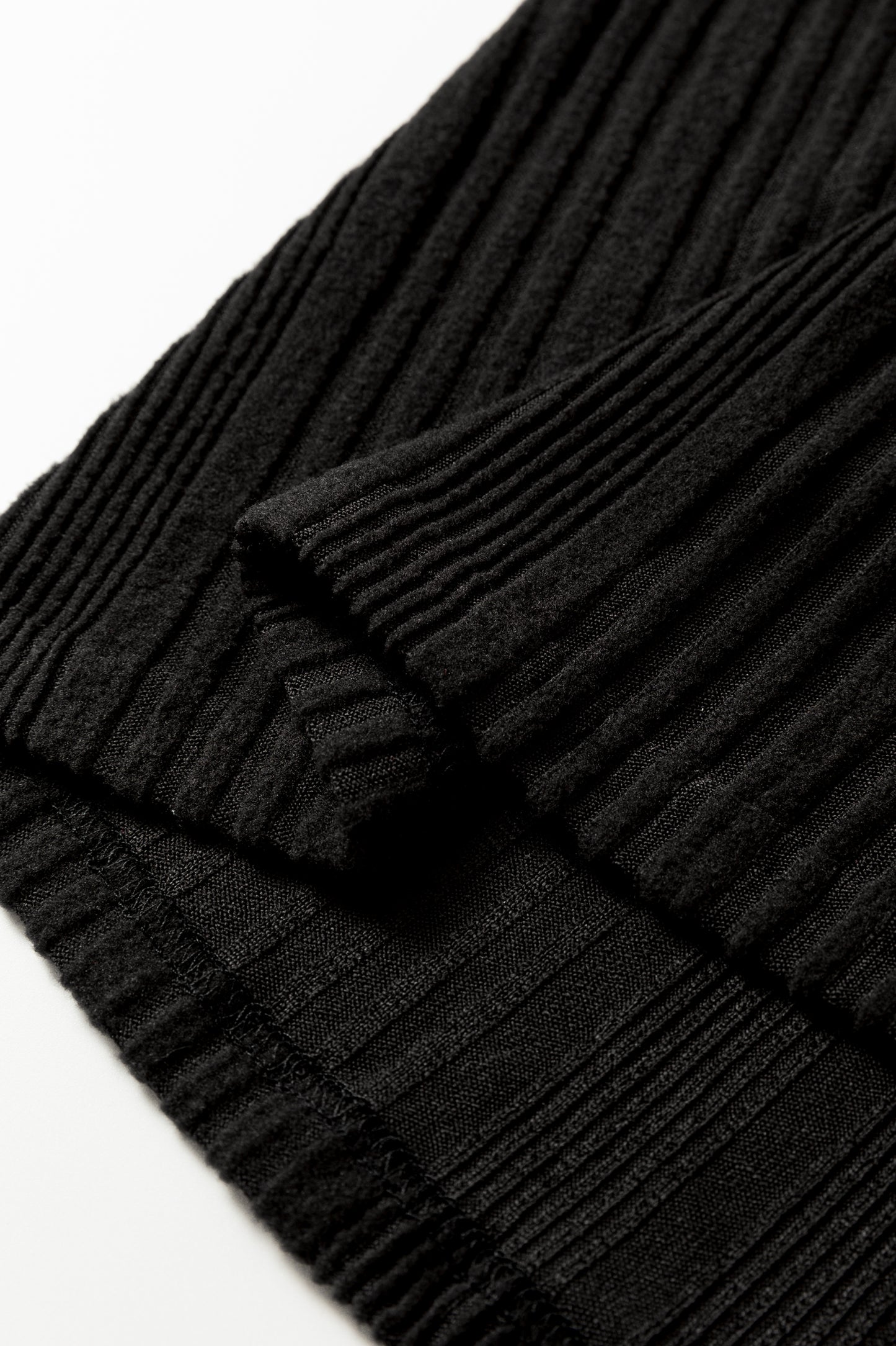 Black Ribbed Open Front Cardigan