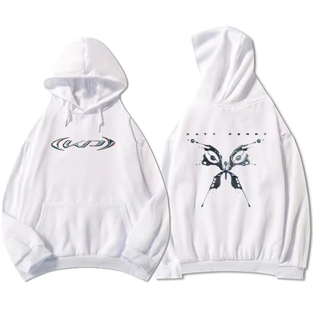 Black Womens Hoodie Sweatshirt with Unique Butterfly Design for Stylish Comfort