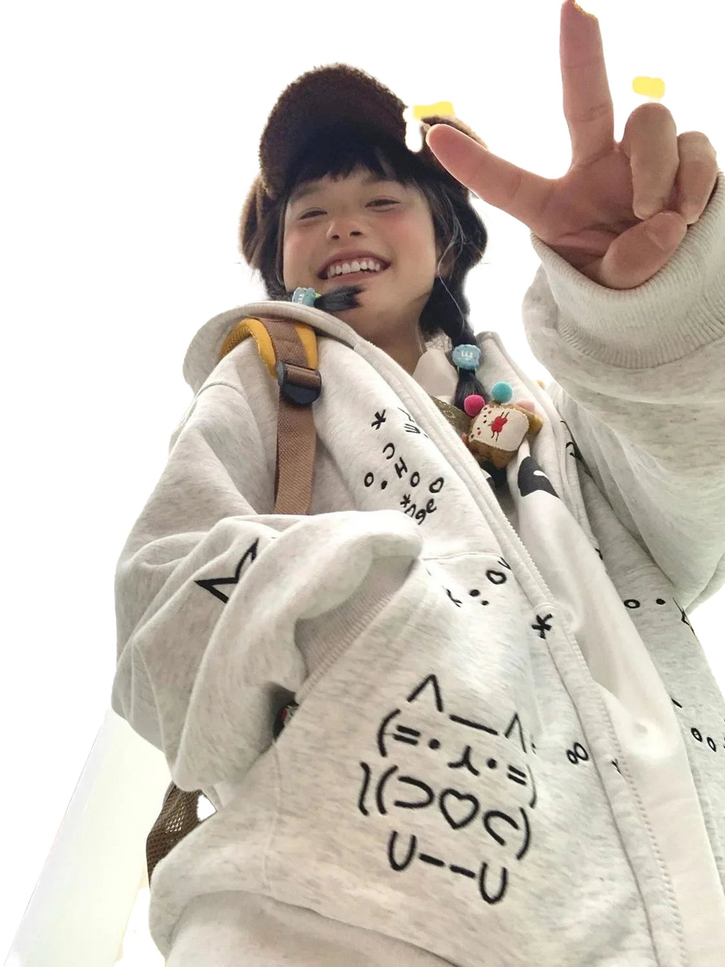 Cute embroidered hoodie for women featuring playful cat design and comfortable fit