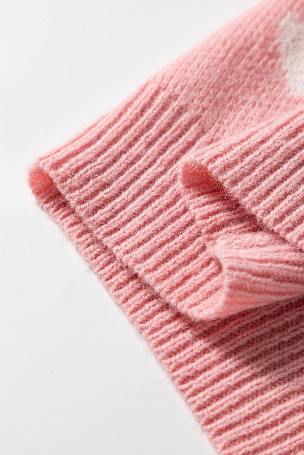 Light Pink Heart Cardigan Sweater